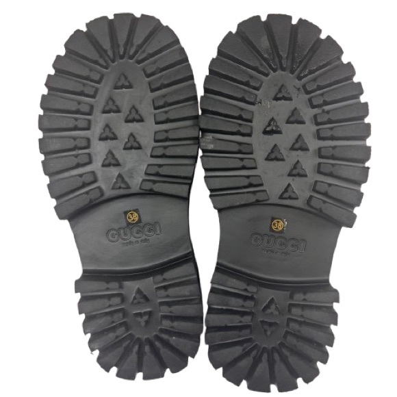 Gucci Elea GG Rubber Platform Clog Slides Black Lug Sole Mule EU 38 Women - Picture 7 of 16